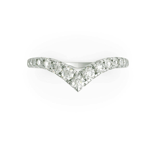 Tash Tapered Diamond Wedding Ring - Artelia Jewellery