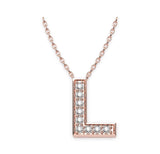 Diamond Initials Necklace L - Artelia Jewellery