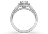 Lady L'amour Halo Round Diamond Engagement Ring