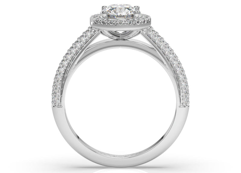 Lady L'amour Halo Round Diamond Engagement Ring - Artelia Jewellery