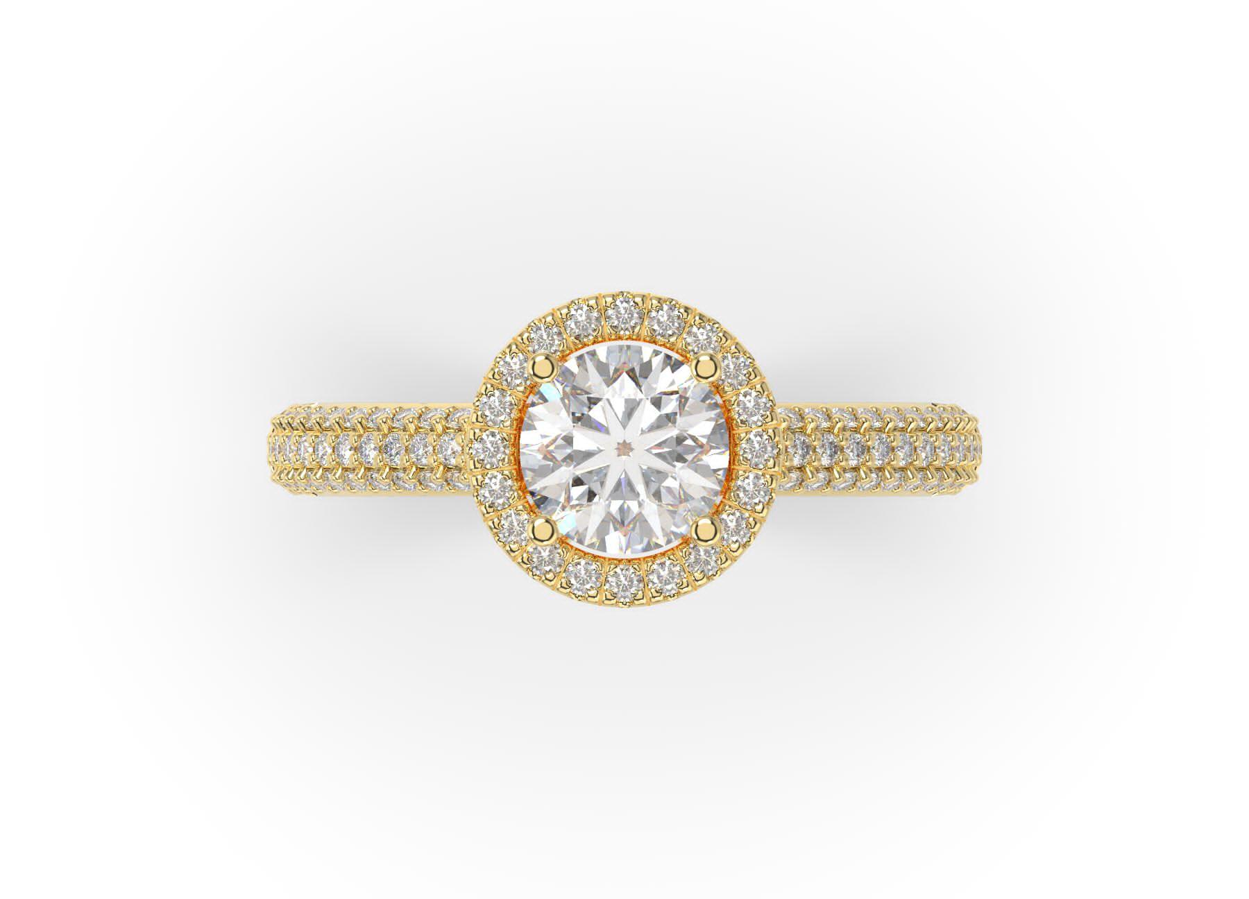 Single diamond store ladies ring