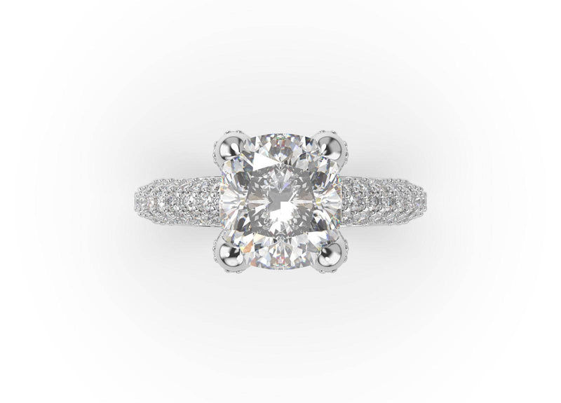 Lady Luck Cushion Diamond Solitaire Engagement Ring
