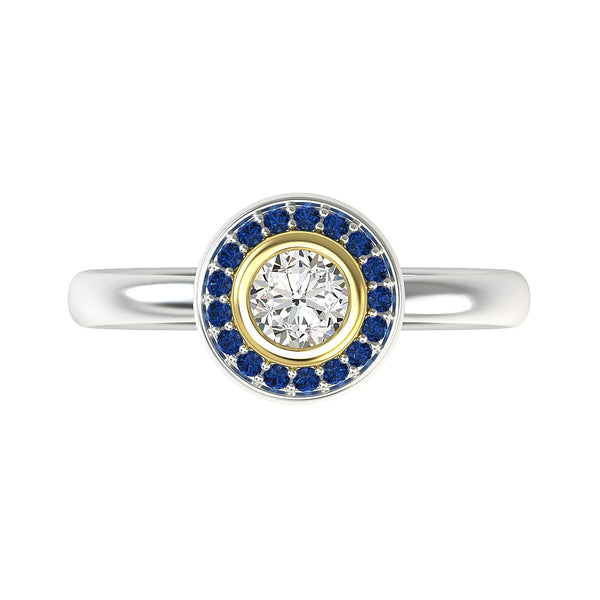 Lady Sapphire Diamond Ring - Artelia Jewellery