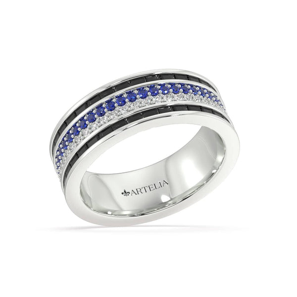 Night Fall Sapphire and Diamond Ring - Artelia Jewellery