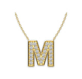 Diamond Initials Necklace M