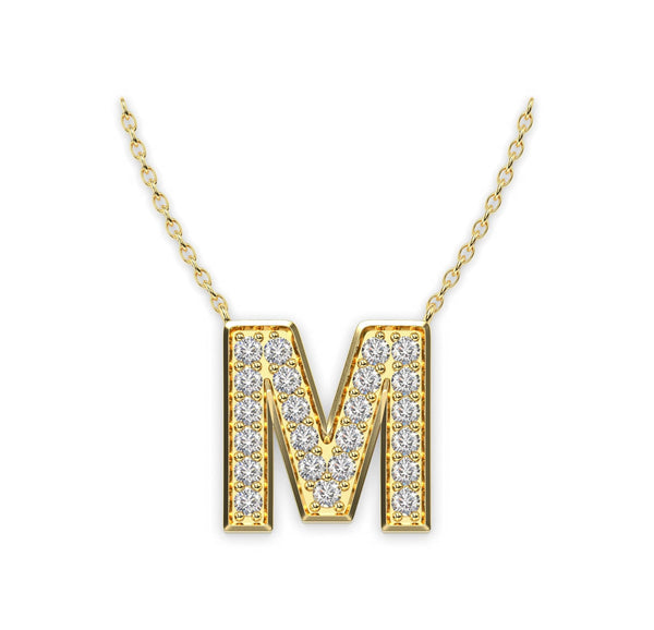 Diamond Initials Necklace M