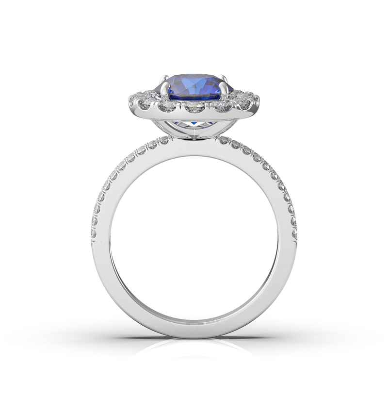Sapphire And Diamond Engagement Ring