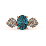 Allyra U Sapphire and Diamond Engagement Ring - Artelia Jewellery