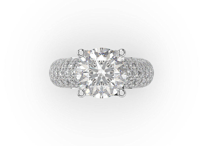 La Divina Solitaire Diamond Engagement Ring with a Chandelier Basket™