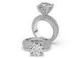 La Divina Solitaire Diamond Engagement Ring with a Chandelier Basket™ - Artelia Jewellery