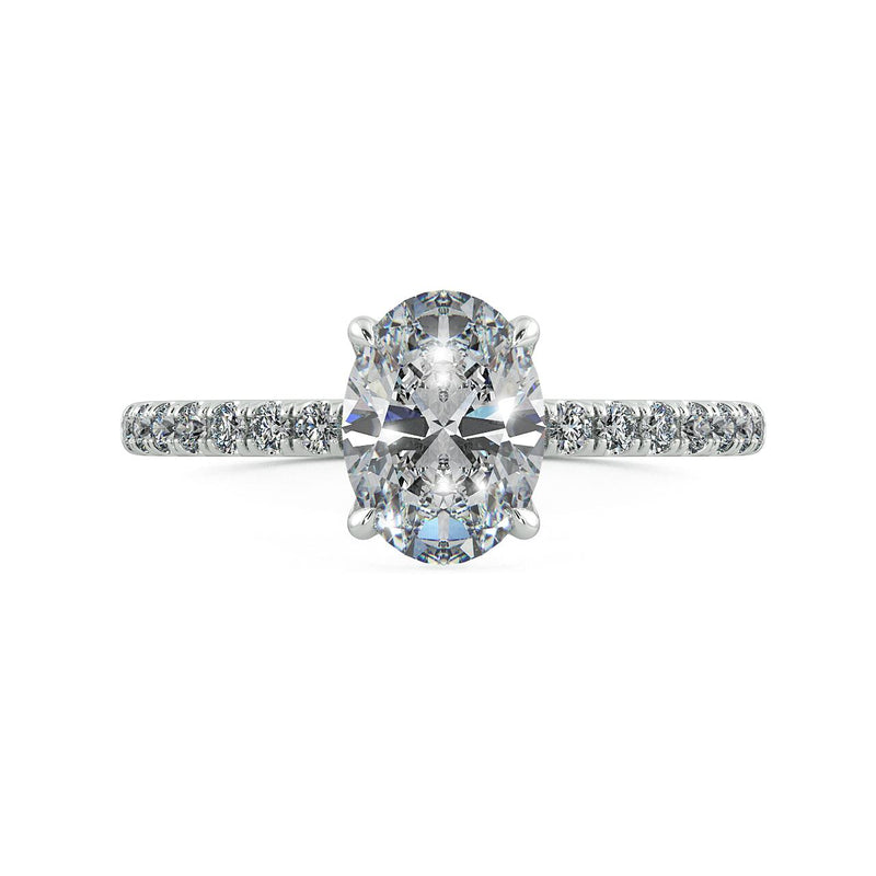 Moderne Oval Diamond Engagement Ring