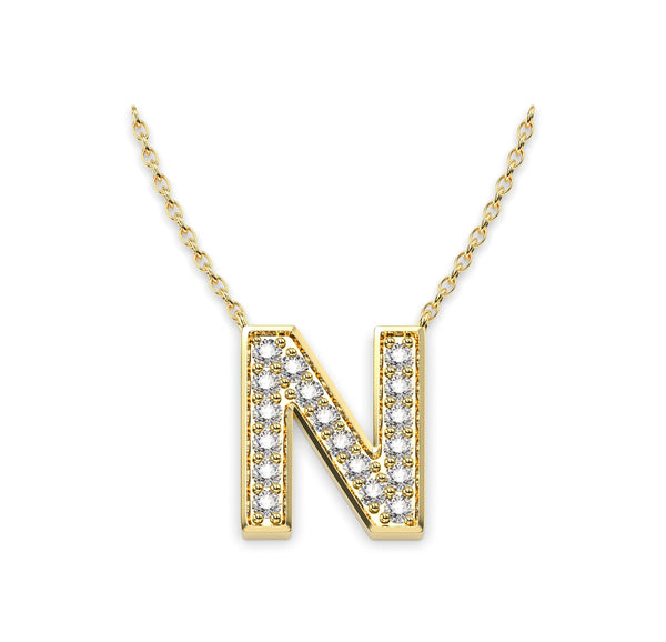 Diamond Initials Necklace N