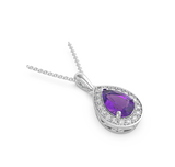 Amethyst And Diamond Pendant (ARTCP001)