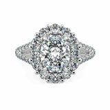 Diana Oval Diamond Halo Engagement Ring