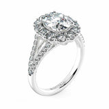 Diana Oval Diamond Halo Engagement Ring - Artelia Jewellery