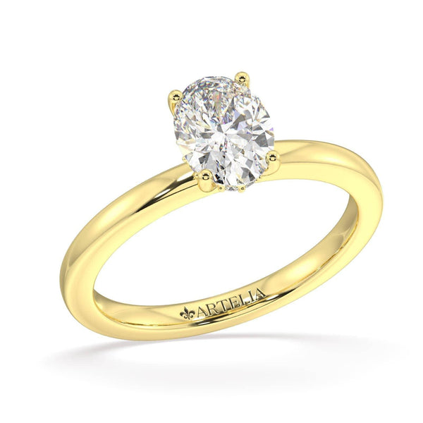 Artelia Oval Diamond Hidden Halo Engagement Ring - Artelia Jewellery