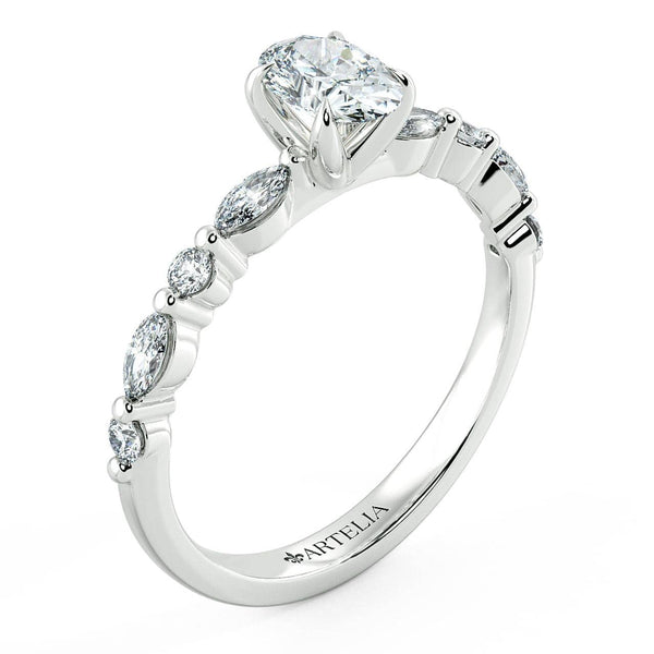 Oval Diamond Solitaire Engagement Ring Madeline