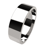 Mens Classic Flat Wedding Ring (6mm) - Artelia Jewellery