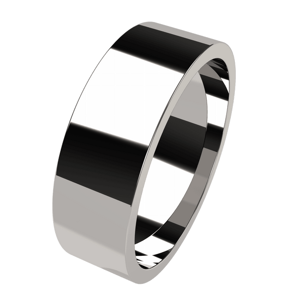 Mens Classic Flat Wedding Ring (6mm)