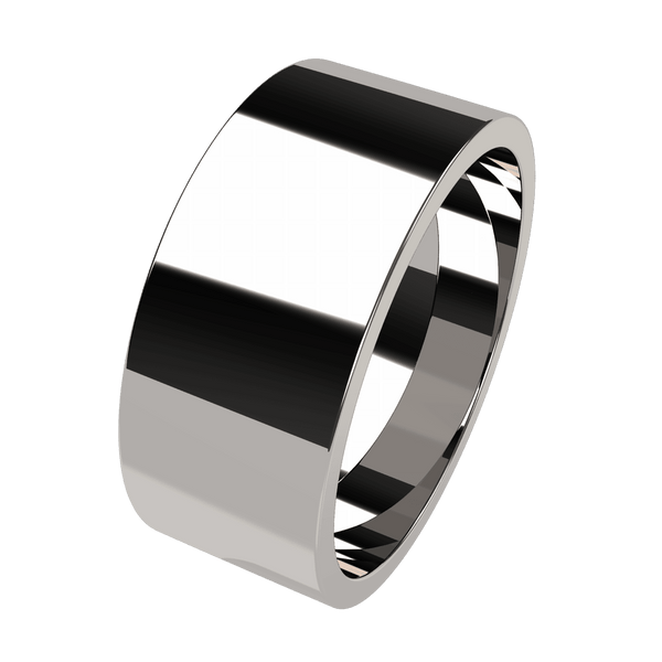 Mens Classic Flat Wedding Ring (8mm)