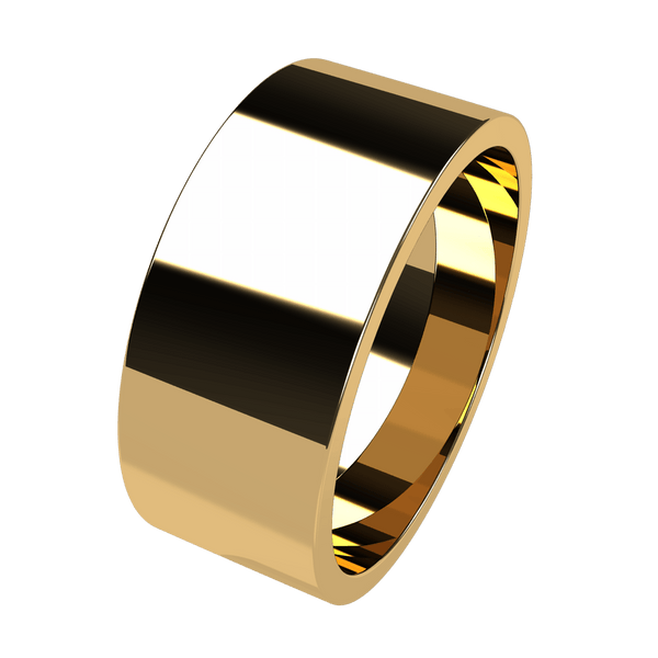 Mens Classic Flat Wedding Ring (8mm)
