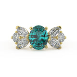 Allyra U Sapphire and Diamond Engagement Ring
