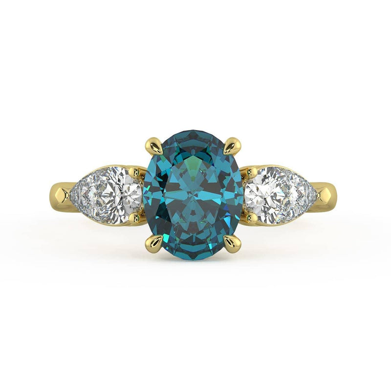 Allyra P Sapphire and Diamond Engagement Ring - Artelia Jewellery