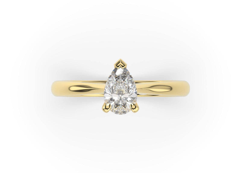 Kendall Pear Diamond Solitaire Engagement Ring - Artelia Jewellery