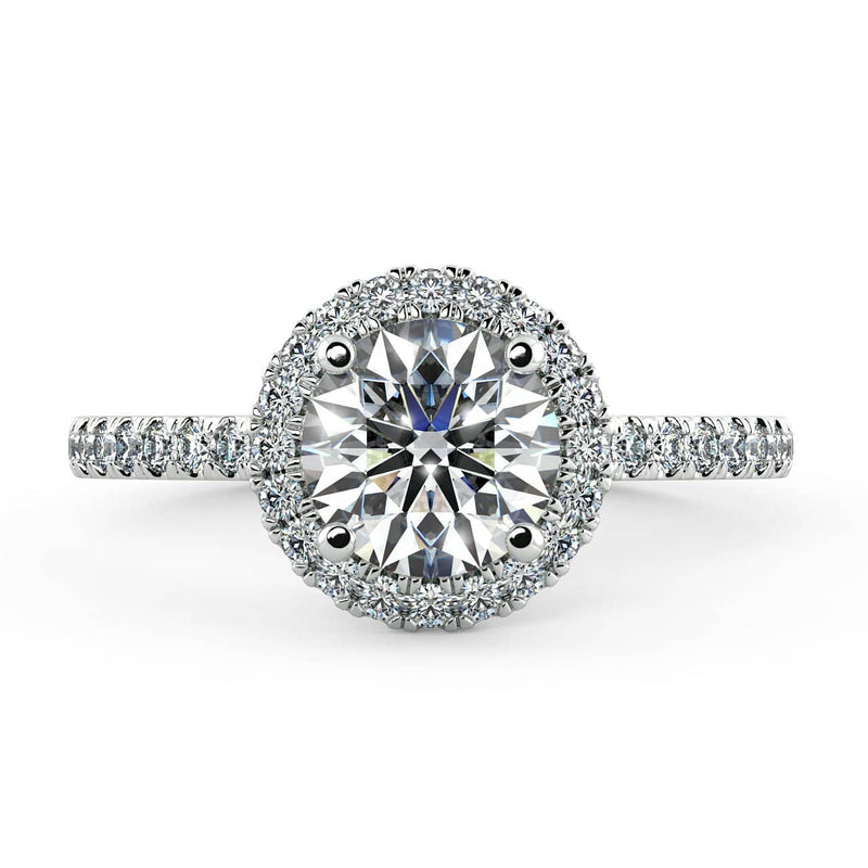 Cienna Round Diamond Halo Engagement Ring