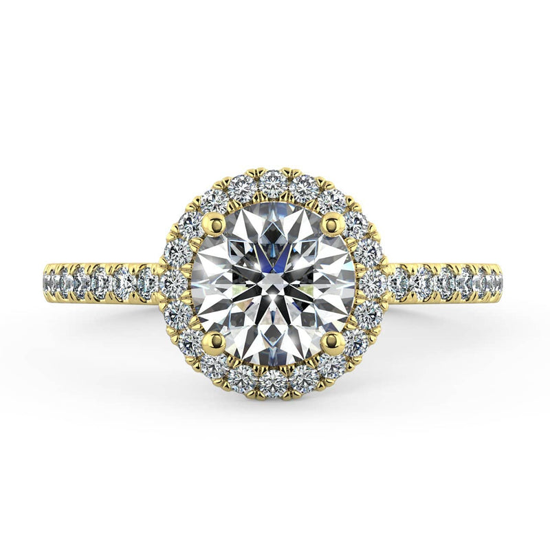 Cienna Round Diamond Halo Engagement Ring