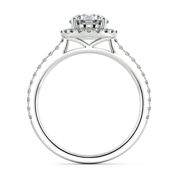 Cienna Round Diamond Halo Engagement Ring - Artelia Jewellery