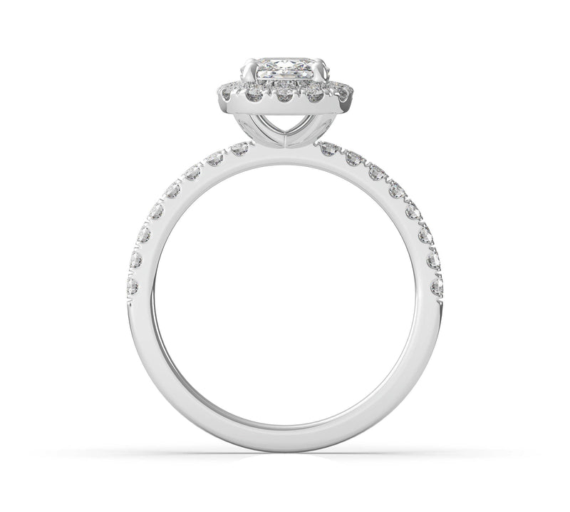 Cushion Diamond Halo Engagement Ring (ARTHR010)