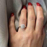 Double Halo Engagement Ring (ARTHR099) - Artelia Jewellery