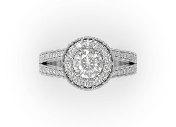 Round Diamond Halo Engagement Ring Taylor - Artelia Jewellery