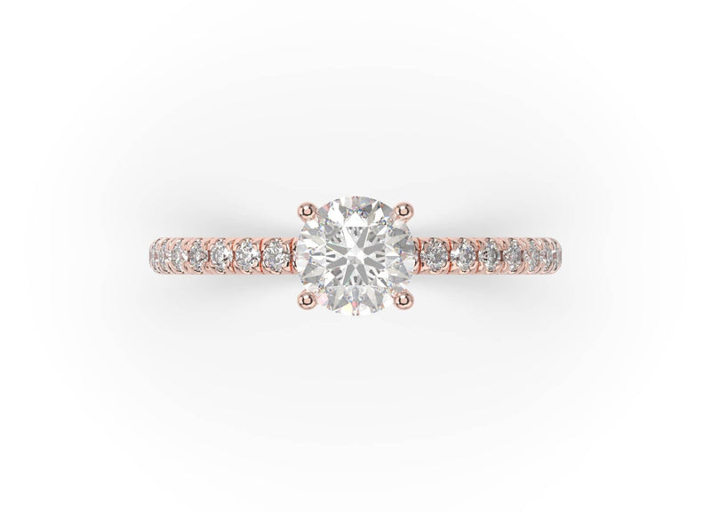 Round Diamond Solitaire Engagement Ring (ARTSR104)