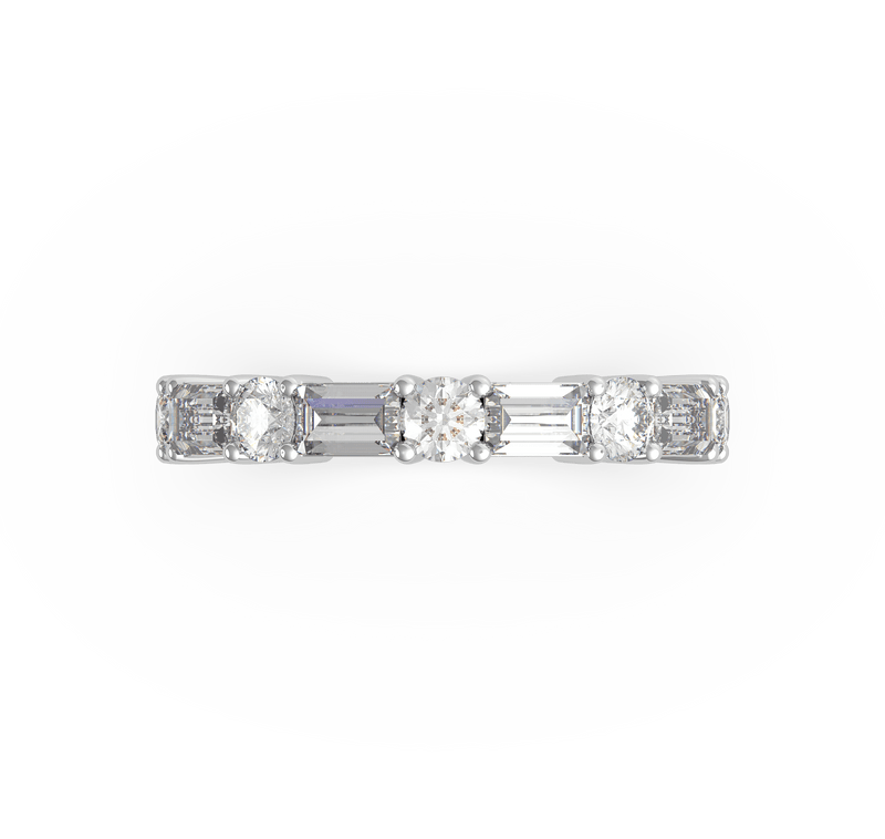 Baguette and Diamond Wedding Ring (ARTLDWR119)