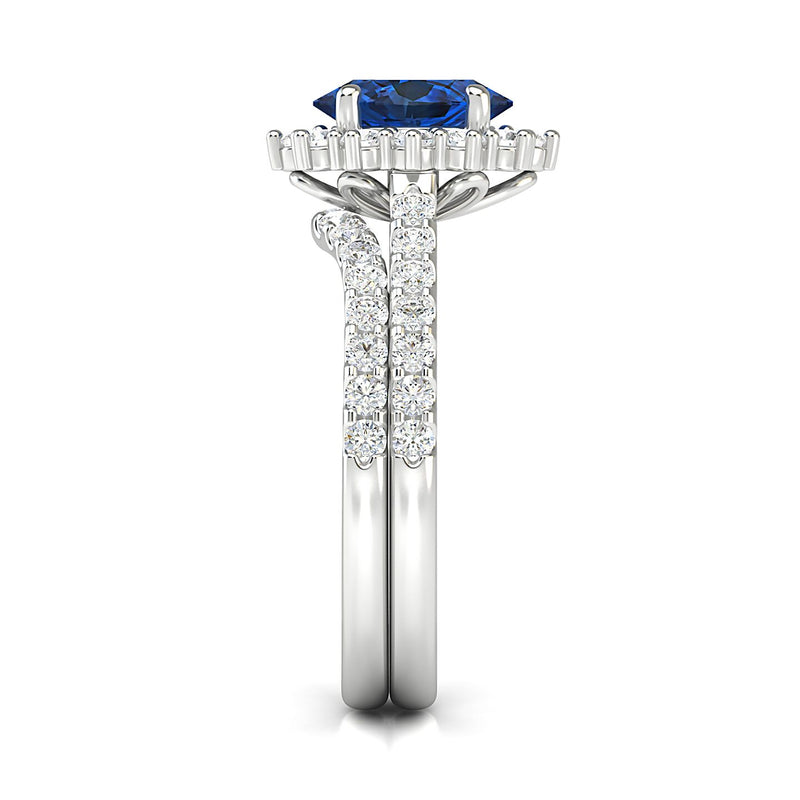 Natalia Sapphire and Diamond Ring Set