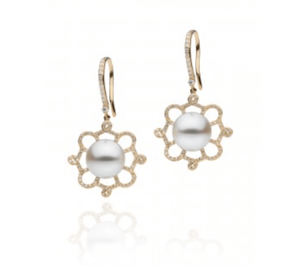 Fleur South Sea Pearl Earrings - Artelia Jewellery