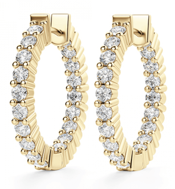 Tash Diamond Hoop Earrings - Artelia Jewellery