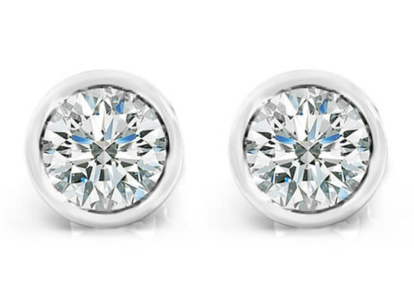 Diamond Bezel Studs - Artelia Jewellery