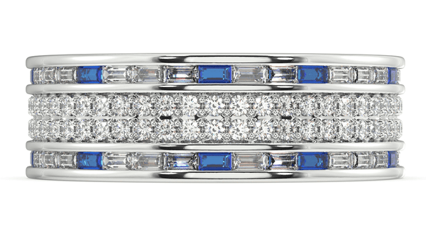 Night Fall Stars Diamond And Sapphire Ring - Artelia Jewellery
