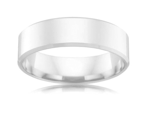 Artelia Classic Bevilled Edge Wedding Ring - Artelia Jewellery