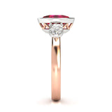 Silvine Ruby and Diamond Ring