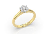 Artelia Signature Two Tone Round Diamond Solitaire Engagement Ring