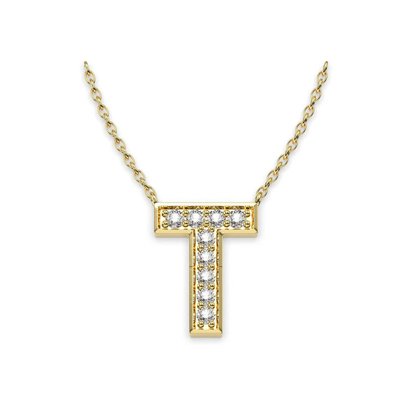 Diamond initials Necklace T