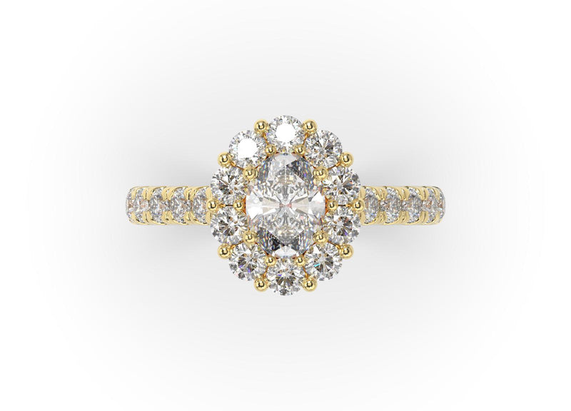 Tabitha Oval Diamond Halo Engagement Ring - Artelia Jewellery