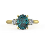 Allyra T Sapphire and Diamond Engagement Ring - Artelia Jewellery
