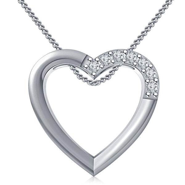 Diamond Heart Pendant - Artelia Jewellery
