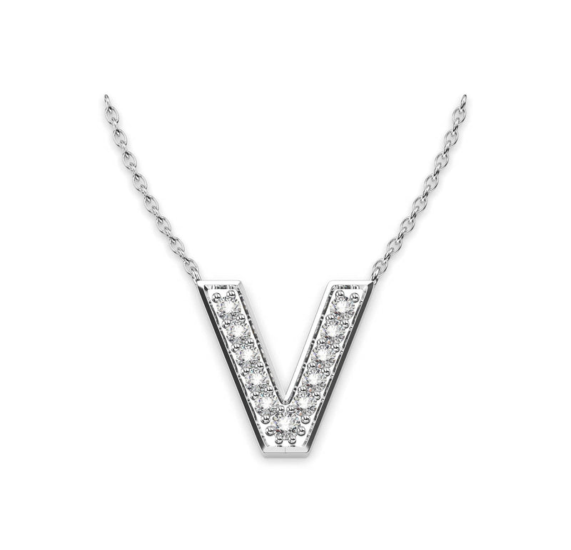 Diamond Initials Necklace V