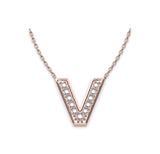 Diamond Initials Necklace V